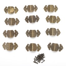 12xantique 청동 장식 보석 상자 나무 케이스 피트 다리 코너 보호기