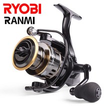 RYOBI RANMI HE 스피닝 릴 소금물 또는 민물 낚시 릴 초경량 금속 프레임 부드럽고 질긴 500-7000 낚시 릴, EVA Grip, 6000