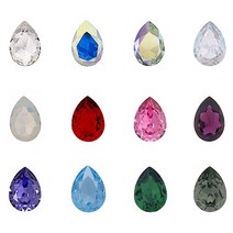 SWAROVSKI 스와로브스키 페어 V-컷 중 10x8mm, 라이트실크／옵션명2
