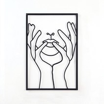 인테리어 장식 소품 라인 드로잉 철재 벽걸이 액자