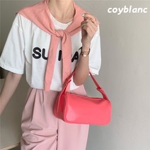 마카롱 캔디컬러 가죽 스트랩 크로스 숄더백 데일리백
