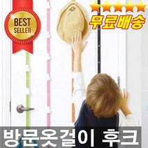 빅히트상품 방문옷걸이 문에거는옷걸이 도어행거 공간활용옷걸이 모자걸이 원룸옷걸이 아이디어상품, 검정색