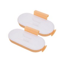 가정용 싱크대 냄새방지 뚜껑형 휴지통, 오렌지, 2개