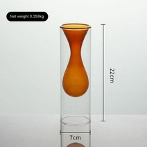 이중 레이어 유리 꽃병 홈 장식 방 아로마 테라피 병 웨딩 수경 식물 용기, M-1