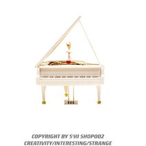 발레리나 엔틱 피아노 오르골 장식품 기념품 춤추는 소녀 크리스마스 선물, 01.핑크 미니 피아노 (여자 포함)