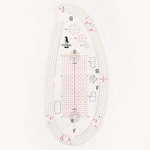 [소잉데일리] 원형재단칼&리필칼날 4종 그레이딩자 시접자 곡선자 등_소잉기본상품 모음, 펭귄 곡선자