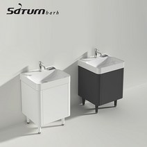 RSA-6520/새턴바스/욕실세면대/화장실세면기/세면대하부장/새턴세면대/욕실하부장/라운드하부장/욕실수납장/수건장, 자동, P자트랩 (벽배수), 화이트, 1개