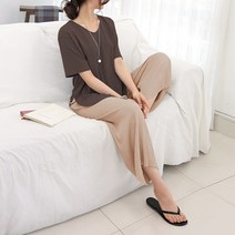 데일리앤 여성 와이드 플리츠 밴딩팬츠 저널