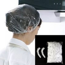 헤어캡 100개 일회용 샤워캡 머리 비닐 위생모자 염색