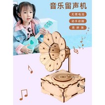 생활양판점 DIY 조립 종이오르골 수동 피아노 관람차 집 뮤직박스 쥬크박스, 작은 피아노 시계 오르골