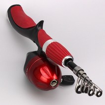 탄소 섬유 막대 초경질 보트 얼음 플라이 루어 낚싯대 낚시 릴 도구 세트 길이 1.4m, [03] Red Rod With Reel