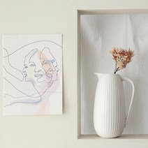 북유럽 화이트 이케바나 체체 오브제 저그 토기 도자기 화병
