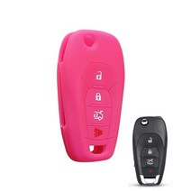 자동차 제품 키 FOB 보호 스킨 쉘 커버 케이스 쉐보레 크루즈 크로스 아베오 말리부 오닉스 코발트 캡티바 스파크 플립 리모컨, Hot pink, Hot pink