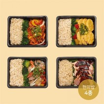 넉넉소반 현미밥4종 직장인을 위한 냉동간편 도시락, 현미밥4종세트