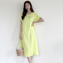 [바보사랑] 여성 리디아 맥시 반팔 롱 원피스 드레스[디작소]