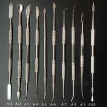 조소 스테인레스 스틸 조각 진흙 미세 오일 미국 토양 부드러운 도자기 도구 초경량 점토 돌 분말, 점토 칼 10개 세트(도구 상자 보