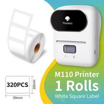 라벨기 네임 무선 라벨 휴대용 프린터 스티커 P홈mo 감열식 M110 비즈 업소용 태그 기계, 옵션28 1 White 1 30x20mm