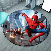 원형 러그 캡틴아메리카 예쁜 거실 침실 컴퓨터 방 의자 책상 미끄럼 방지 매트