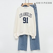 [코인코즈] 로스 엔젤레스 레터링 긴팔 맨투맨 (IY3SE1300)