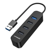 Upgrow USB 3.0 허브 4포트 USB 허브 5Gbps USB 스플리터 노트북 맥북 맥 프로 맥 미니 아이맥 서피스 프로 XPS PC 플래시 드라이브 모바일 HDD-블랙 1, 4-port, black_4-port