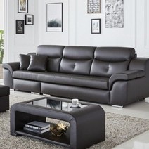 [KT알파쇼핑][에넥스] 천연소가죽 깔리아 4인+테이블+스툴+쿠션, 카푸치노