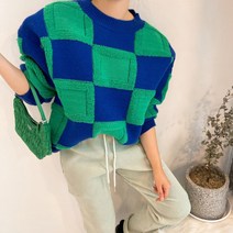 베이시코 / 뽀글이블럭 박스핏니트