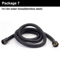 욕실 화장실 스트레이건 수전 세트 스프레이 건 비데 스프링클러 플러싱 분무기 샤워 헤드 후크 홀더 물 호스 밸브 검정색, 07 Package 7