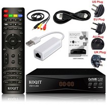 위성 TV 수신기 koqit v5h dvb2ip 수용체 h.265 hevc 디코더 cku 밴드 dvb s2 스트리밍 t2mi meecast box youtube, v5h rj45, 영국 플러그