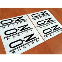 레이싱휠 pc용 게임기용 핸들6x3.5 인치 89 mm 데칼 스티커 OZ 레이싱 합금 휠 스포크 림 자동차 비닐 GT, 한개옵션1, 01 Black