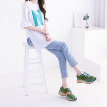 메쉬 스니커즈 SM-DE8750 키높이운동화 캐주얼단 레이스업스니커즈 네온 단화 이중창신발