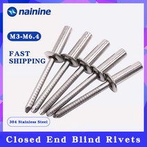 GB12615.4 [M3.2 M4 M4.8 M6.4] 304 스테인레스 스틸 폐쇄 형 블라인드 리벳 A066, 01 M3.2 (10Pcs)_01 6mm