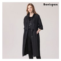 보니스팍스 보니스팍스 허리스트링 반팔 후드 바바리 코트-MF83BB012