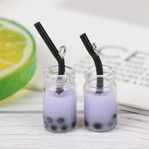 미니 밀크 쉐이크 아이스크림 레몬 우유 과일 차 물 컵 딸기 바나나 미니어처 인형의 집 액세서리 주방 완구, As pictures 26