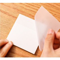 D PET 방수 투명 필기용 독서 필름 접착 메모지 50매 소형 중형 대형