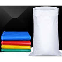 컬러 방수 포장 마대 자루 의류 폐기물 비료 포대, 흰색 고하중 두꺼운, 100개