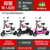 세발 어르신 삼륜 노인 3륜 바이크 오토바이 전기 전동 스쿠터, 48V, 48V 듀얼 드라이브:리튬전지/1인승+아동석/