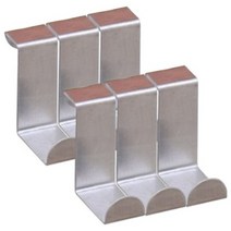 블럭마트 주방 다용도 후크 툴걸이, 실버, 6개입
