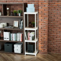 하트랙 무볼트 앵글 1000x400x900x4단 선반 매립형, 화이트