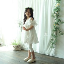 여아 키즈 아동 원피스 레이스펀칭프릴나시원피스