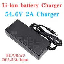 주행충전기 54.6V 2A 리튬 배터리 충전기 48V 18650 21700 스쿠터 전기 자전거 13S, 03 54.6V 2A-Aviation_01 미국