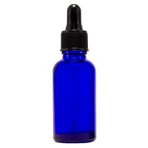 로터스 보틀 글래스 오일 스포이드 용기 드로퍼 포함 29.6ml, 1개, Blue