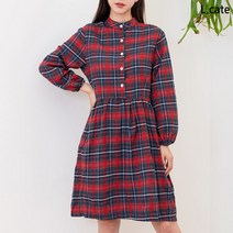 엘케이트 여자 원피스 LDZ749 여성 체크 차이나카라 드레스