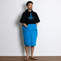 릿지라인 비치타올 비치가운 비치 웨어 원피스 판쵸 판초, 1개, 블루_L