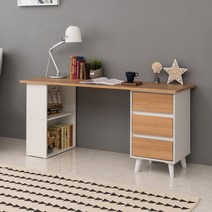 새롬 1600 서랍책장책상AD 학생책상 서재용책상, 아카시아