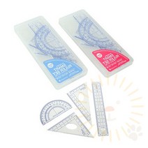 단디 삼각자 각도기 세트 색상랜덤 초등각도기