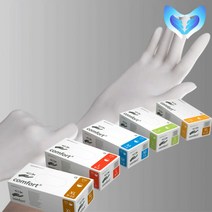 튼튼한 라텍스 니트릴 위생 장갑 병원 XS S M L XL 화이트 블루 블랙 100매, 5. 니트릴장갑(블랙)-대, Large, 대(L)