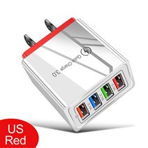 어린이집녹음기 장시간 소형 초소형 휴대용 볼펜 녹음기 USB 3 0 충전 전화기 어댑터 플러그 EU US 표준 아이폰 12 프로 맥스 태블릿 용 휴대용 벽 충전기, EU Plug, 02 red