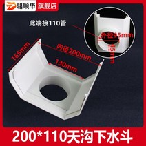 처마물받이 지붕물받이 지붕판넬 빗물받이 알루미늄 PVC 거터 빗물 받이 처마 배수 홈 사각 홈통 지붕 커넥터 받이에 플라스틱 파이프 피팅, 200mm 110mm 홈통 물통