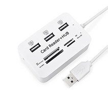 리더기 etmakit 올인원 usb 2.0 허브 3 포트(usb 카드 허브 포함) 콤보