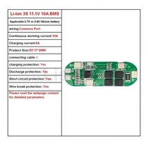 전동보드 전기킥보드 휴대용 경량 전동킥보드 BMS 3S 11.1V 18650 리튬 배터리 충전 보드 6A 10A 12A 드릴 모터 전기 도구 용 방전 보호 2 개 로트, li-ion 3S 12V 2pcs